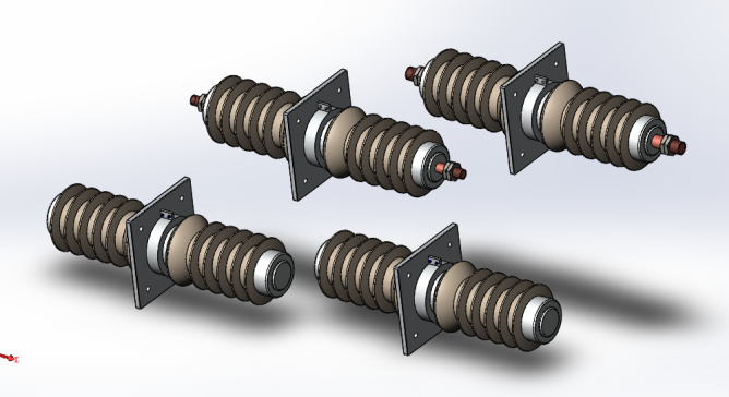 4款CWB-35KV1250A户外铜导体扁铜排穿墙套管
