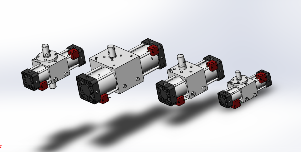 4款QGK-1型中型齿轮齿条摆动气缸