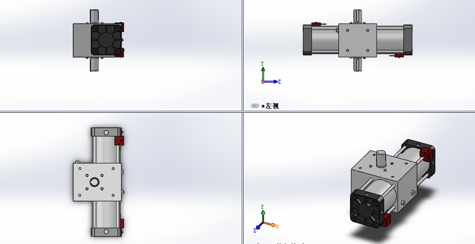4款QGK-1型中型齿轮齿条摆动气缸