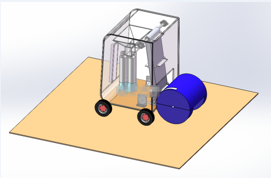 羽毛球捡球机器人Solidworks三维图一套