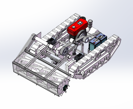 履带自走式除草机三维SW+CAD+说明书==1514530=500