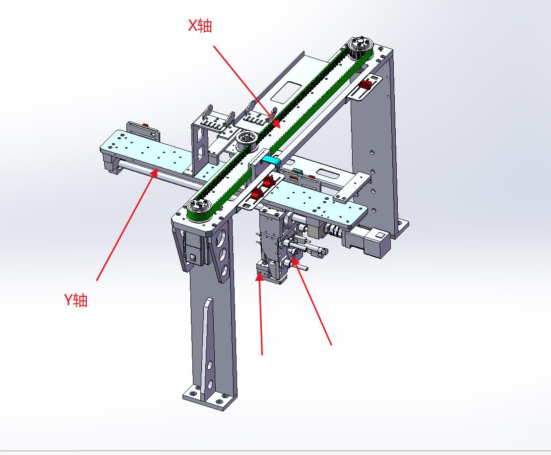 XY机械手-伺服丝杠-伺服同步带-二次水平移动-180度旋转