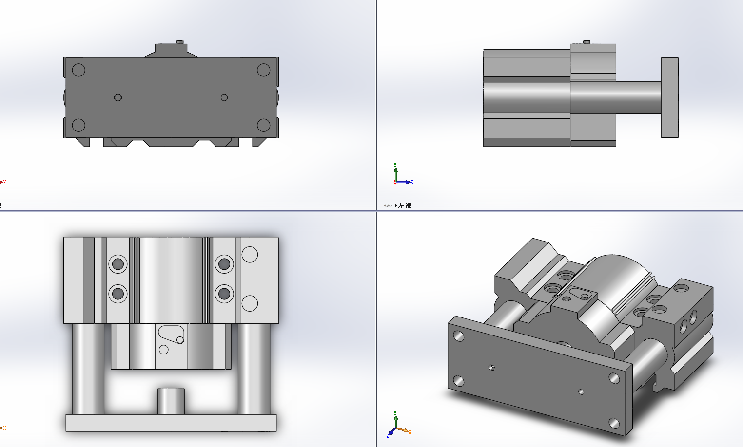 7款MLGP(φ80~φ100)薄型带导杆锁紧气缸