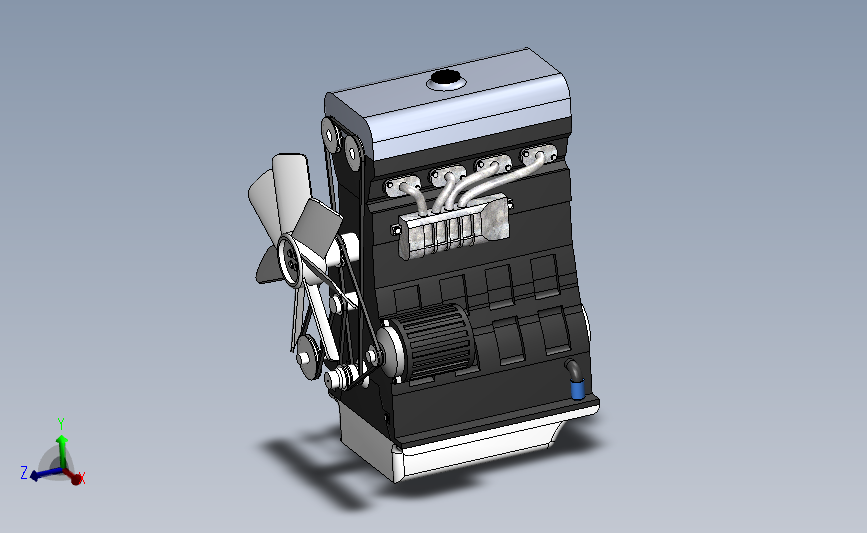 内燃机（发动机内部结构清晰SW模型） 3D模型