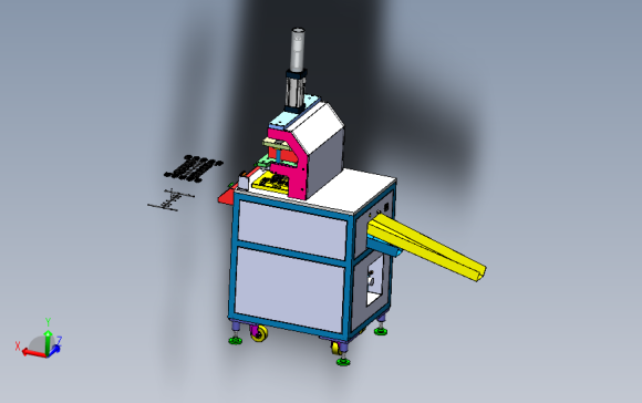 自动化塑胶切水口机 3D模型
