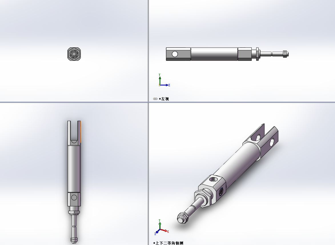 7款CJ2系列不锈钢迷你气缸(双作用、双耳座型)