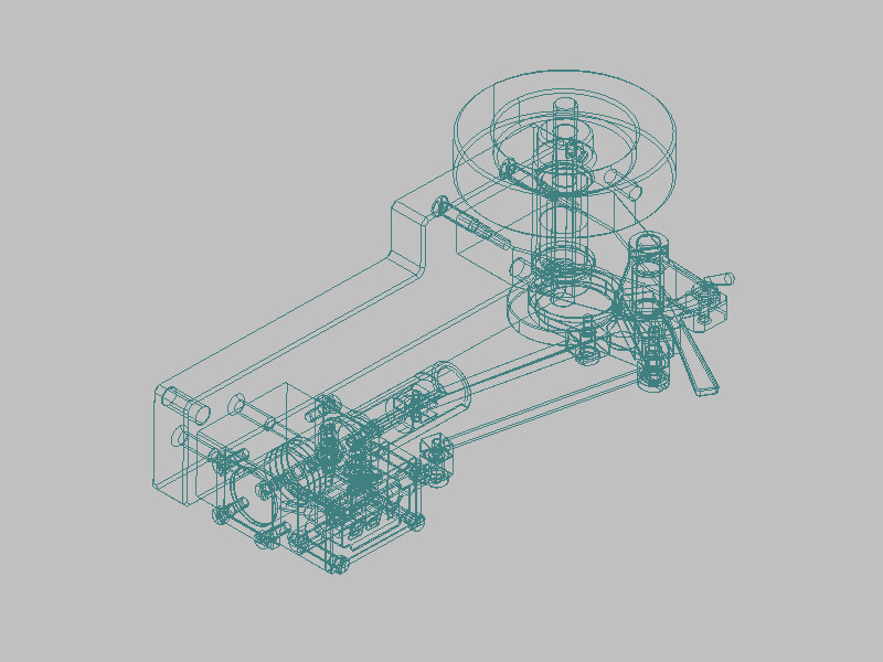 卧式压榨机3D模型