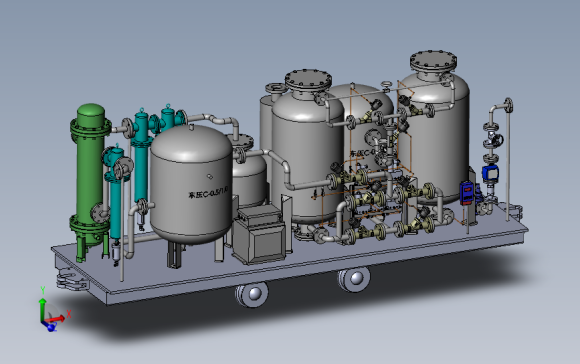 矿井防爆-制氮机 3D模型（SolidWorks设计