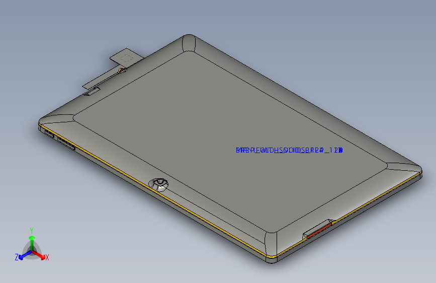 10寸平板电脑k101（已开模生产）3D模型_ProE设计