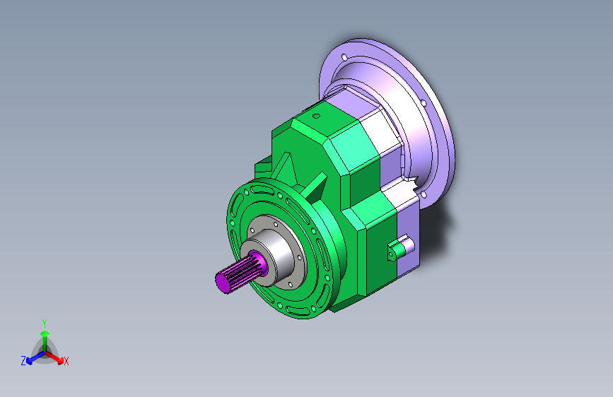 200螺旋机减速箱 3D模型（Inventor设计
