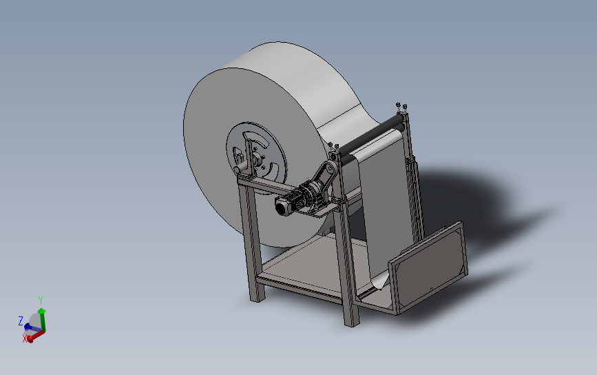 复卷机-拆卷机 3D模型SolidWorks三维设计图