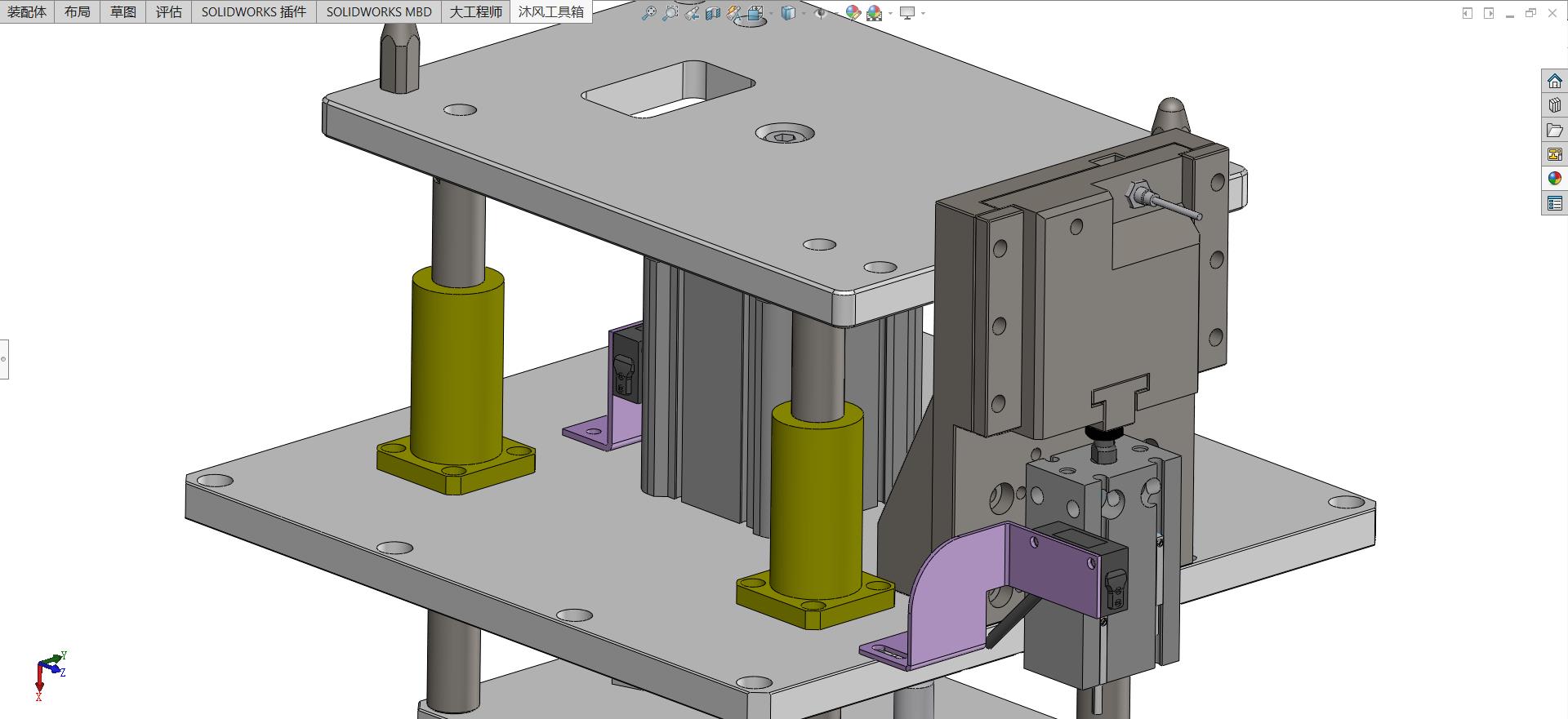 应用双列皮带输送线的顶升定位+阻挡机构