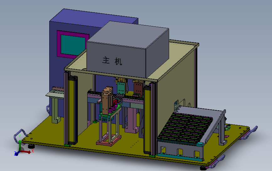 非标自动化USB测试机 3D模型SolidWorks三维设计图
