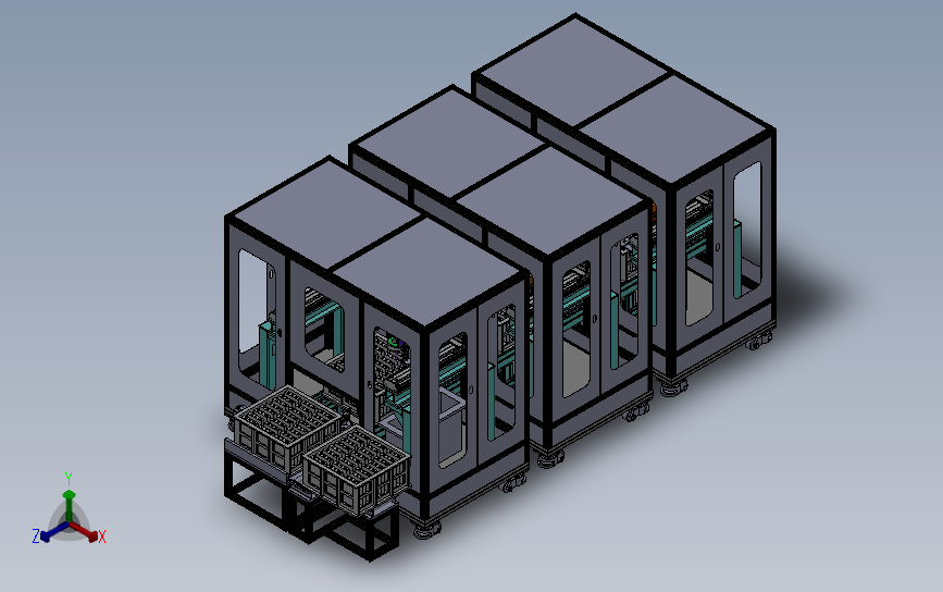 非标自动化设备：锂电池封孔焊接机3D模型SolidWorks三维设计图