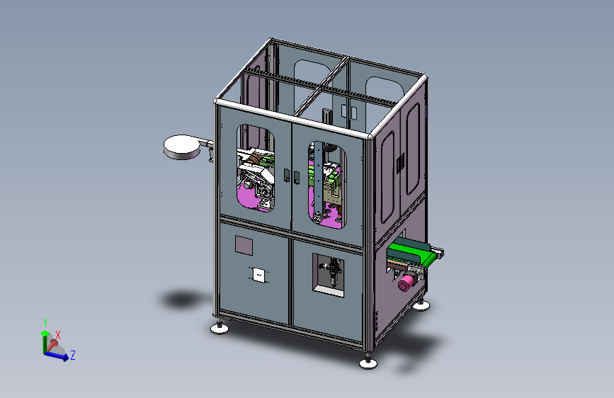 非标自动化钢带螺钉视觉检测机 全套3D模型图纸3D模型SolidWorks三维设计图