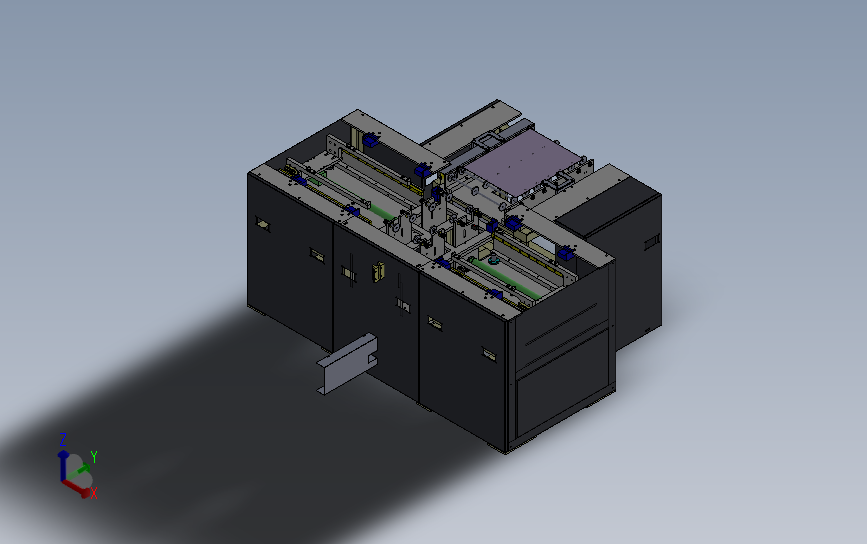 非标三工位卸载机（3D图纸+工程图）3D模型SolidWorks三维设计图