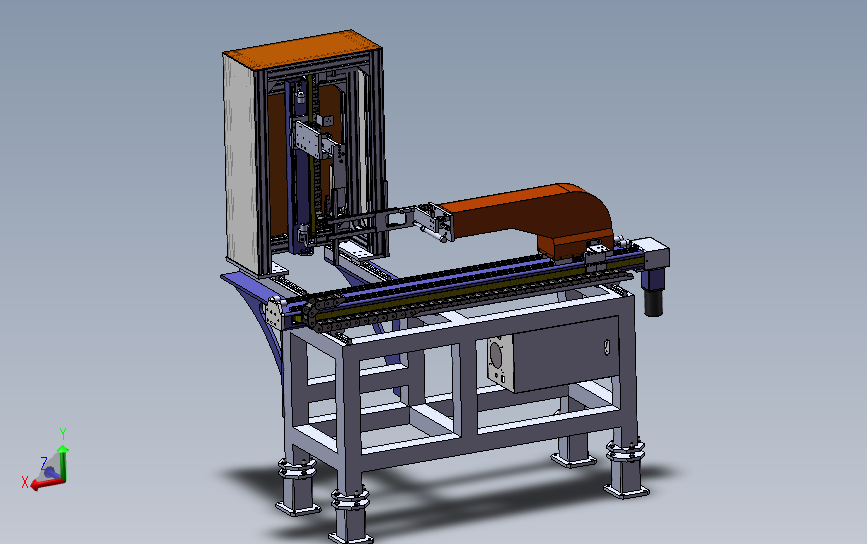 侧取机械手、进出料机器人 3D模型SolidWorks三维设计图