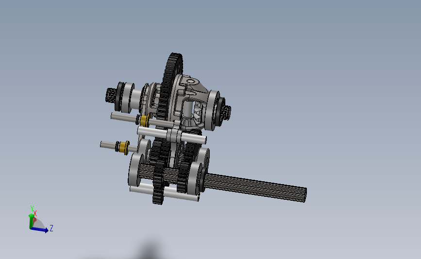 巴哈 齿轮箱（教育版）3D模型SolidWorks三维设计图