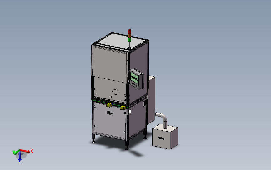 标牌打标工作站、全自动激光打标机 3D模型SolidWorks三维设计图