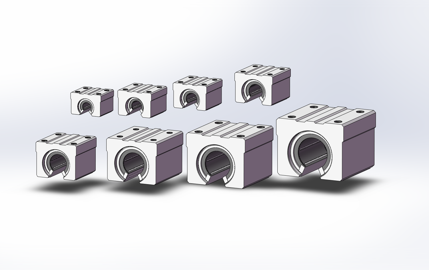 8款SBR…UU 方形铝滑块