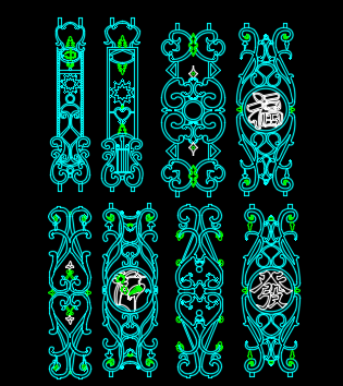18套铁艺护栏及欧式栏杆节点详图