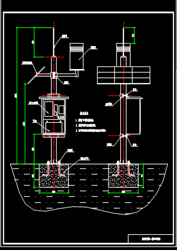 自动雨量站施工图纸_dwg