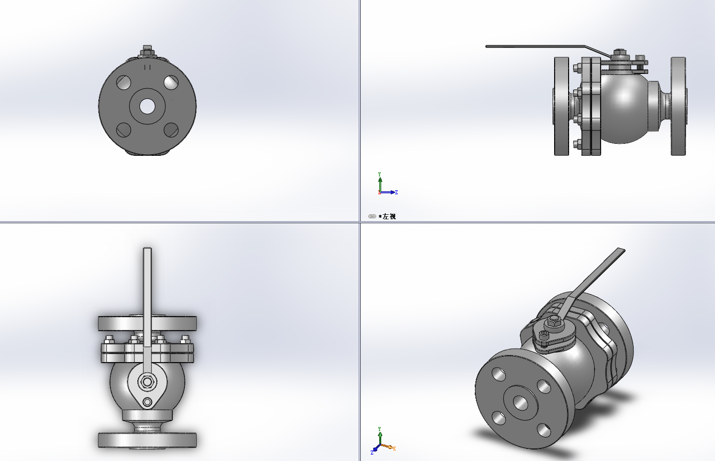 7款手动浮动式铸钢球阀-16