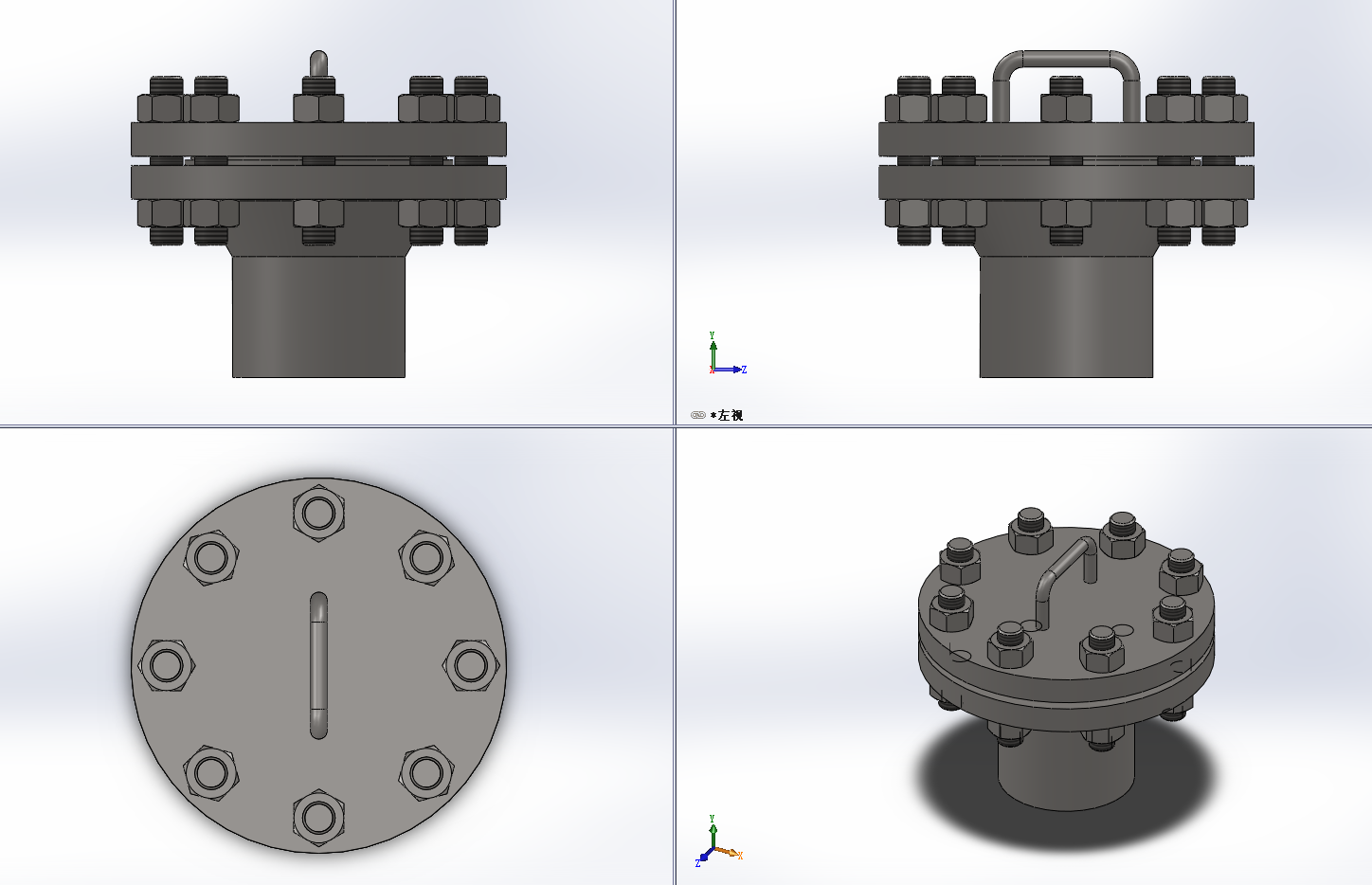 4款凹凸面(MFM型)带颈对焊法兰手孔