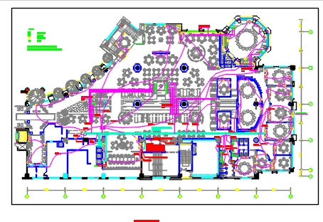 五层厨房给排水施工cad图纸
