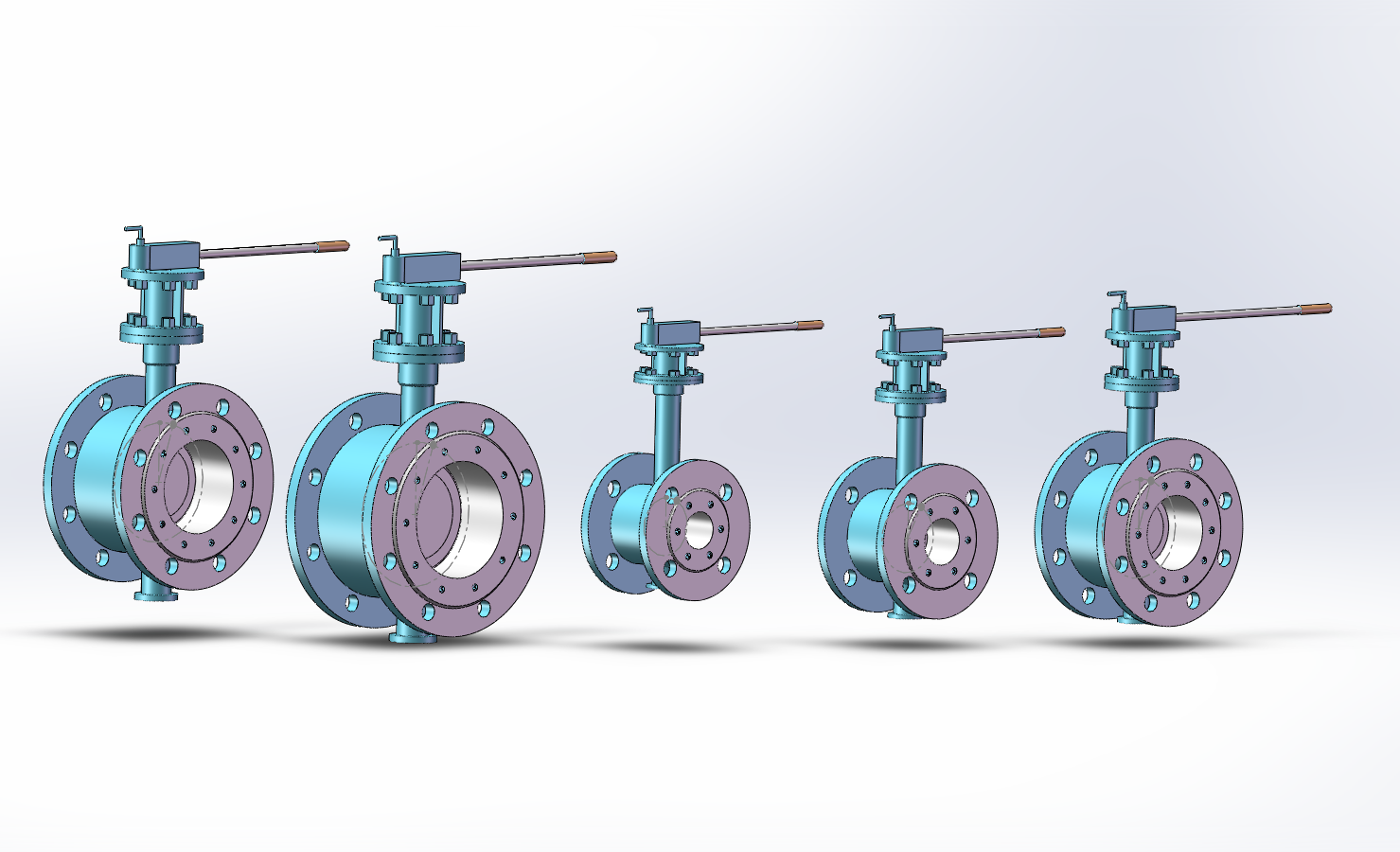 5款Dt43H(F)-10C.P.R.V蝶阀弹性金属硬密封系列手柄式