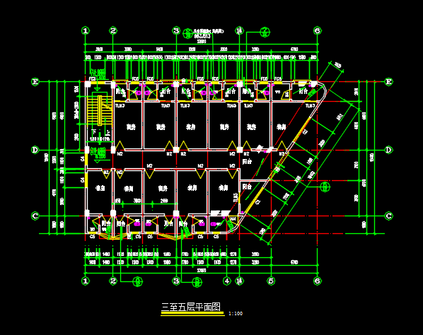 某地多层综合楼建筑设计施工图纸