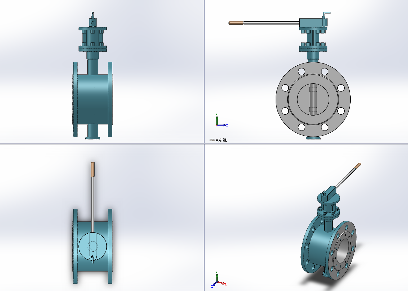 5款Dt43H(F)-25C.P.R.V蝶阀弹性金属硬密封系列手柄式