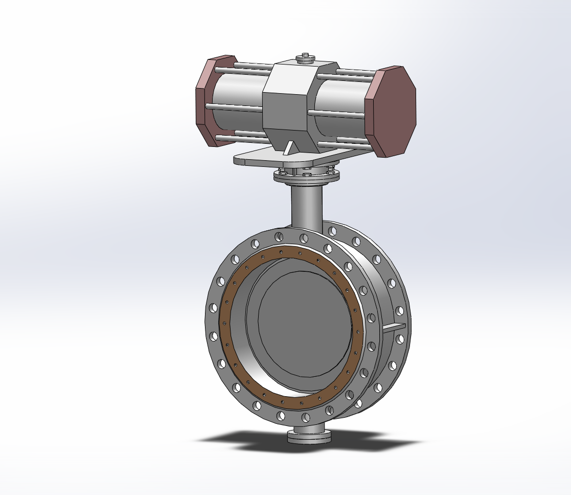 7款Dt643H(F)-16C.P.R.V-B蝶阀弹性金属硬密封系列法兰式