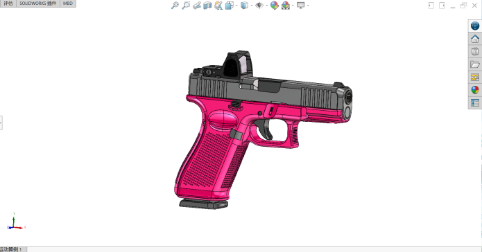 Glock 45 gen5手枪建模模型