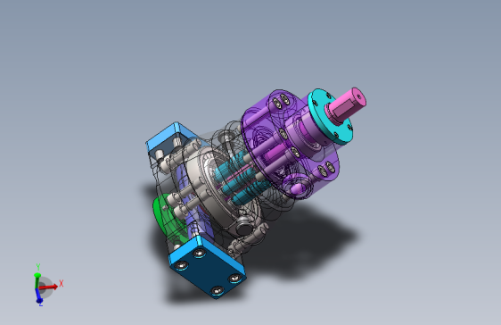 轴向变量柱塞泵Solidworks图纸MF734336