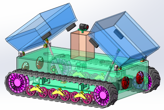 履带式矿用运输机器人（SW+CAD+说明书）