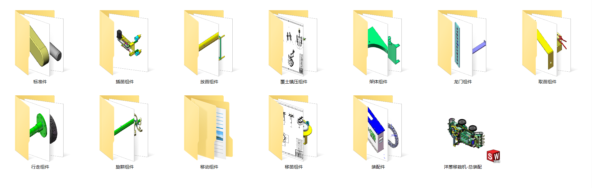 自动化微耕洋葱移栽机(SW+说明书+开题)