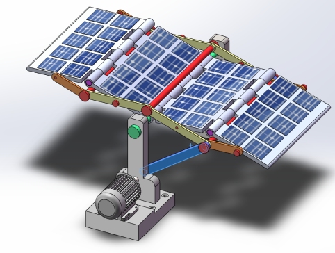 自动收扩型太阳能板模型