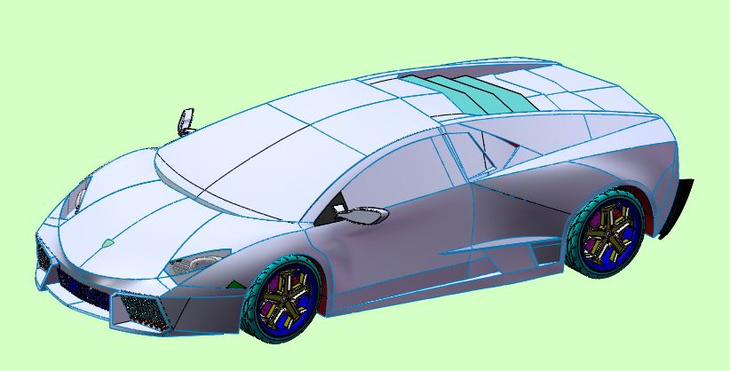 兰博基尼跑车3D打印模型