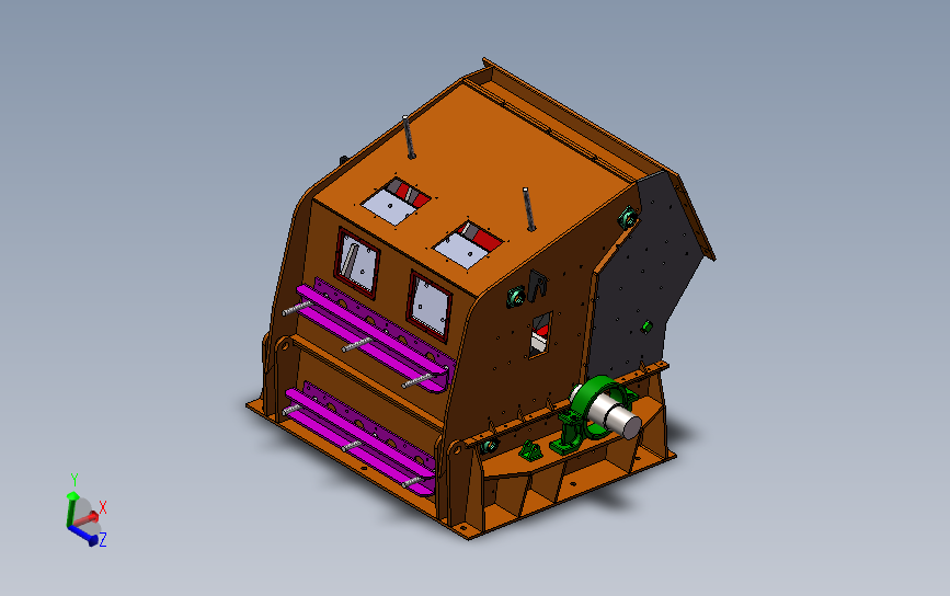 PF1520反击式破碎机三维模型SolidWorks设计