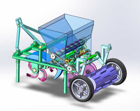 果园开沟施肥机（两行）（SW+CAD+说明书）