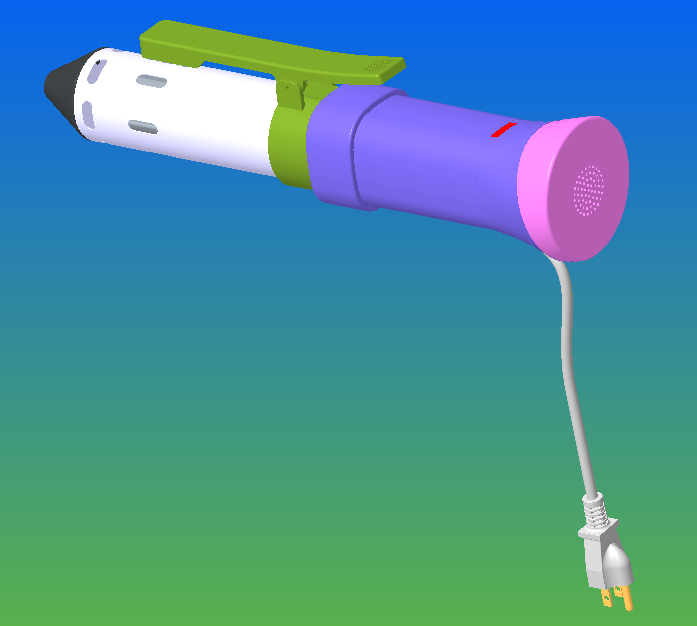 卷发器烫发器3D图