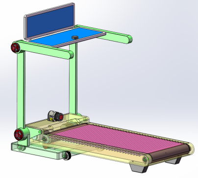 自走式家用自动折叠跑步机（SW+CAD+说明书）
