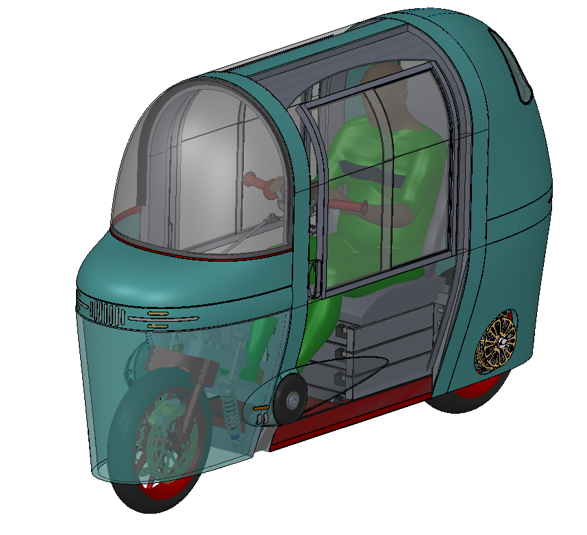 封闭式电动摩托车