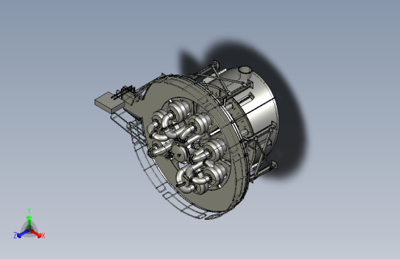 重介质旋风分离器 3D模型