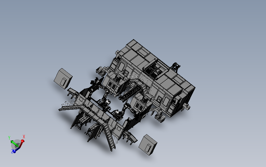 自动化曲轴箱下体生产线（超级复杂详细的流水线） 3D模型SolidWorks三维设计图