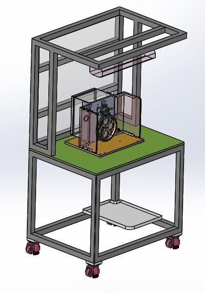 某测试平台工位3D模型