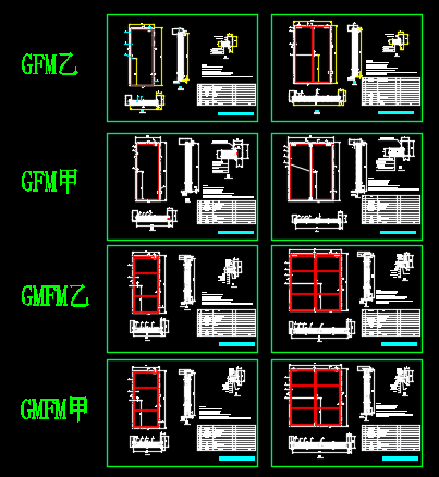 钢质防火门大样图（CAD）