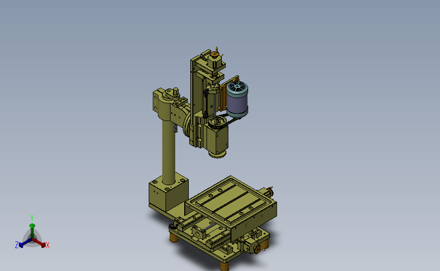 小型桌面铣床 3D模型（SolidWorks设计
