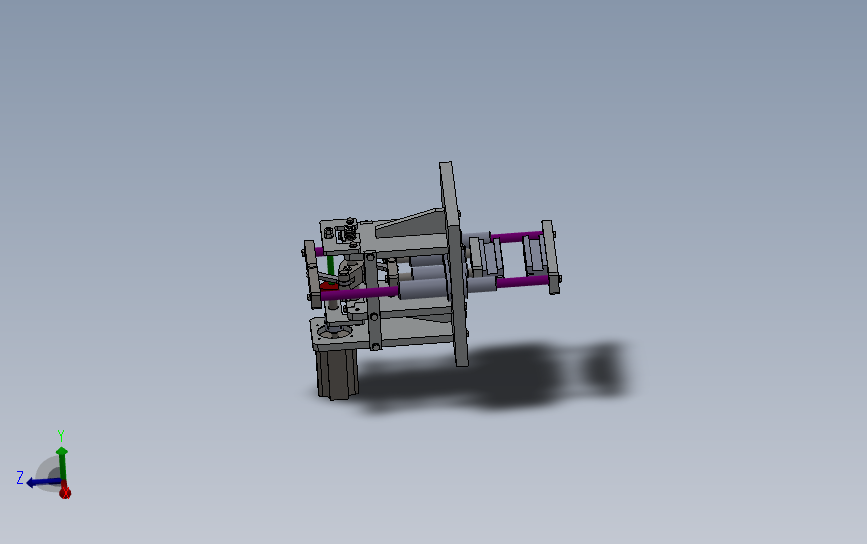 凸轮式包装机的往复机构3D模型
